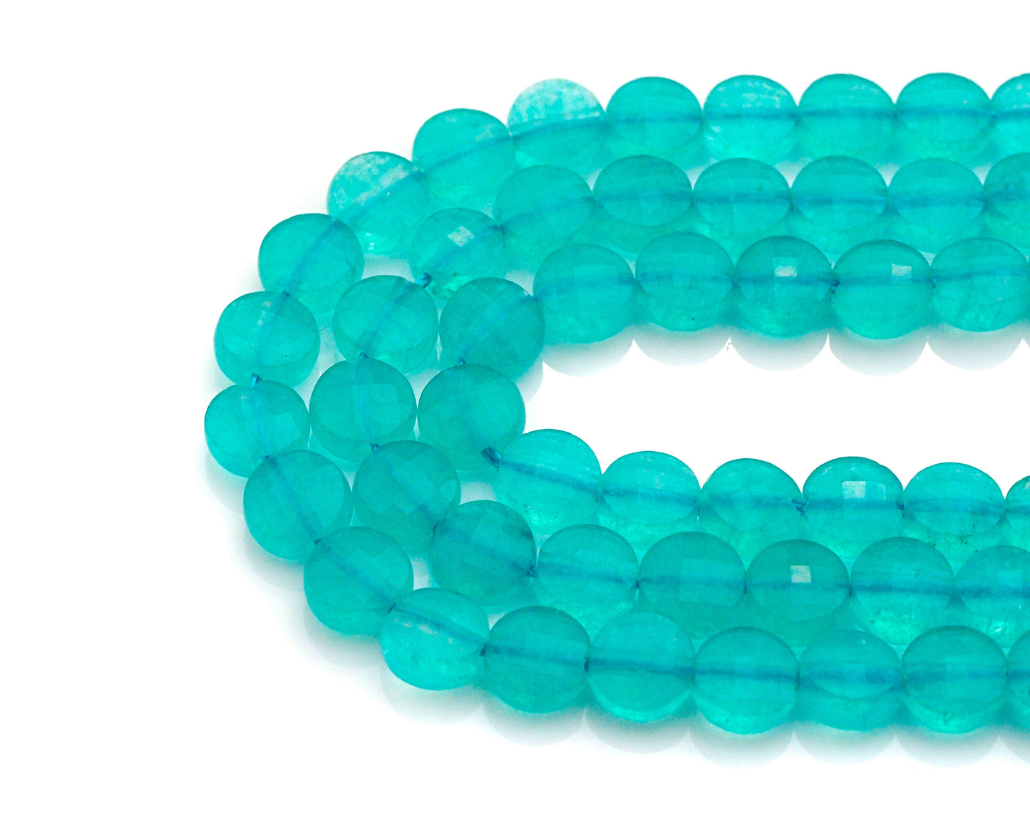 6mm Amazonite Coin beads, 6mm Flat coin faceted Gemstone Beads,, sku#U604