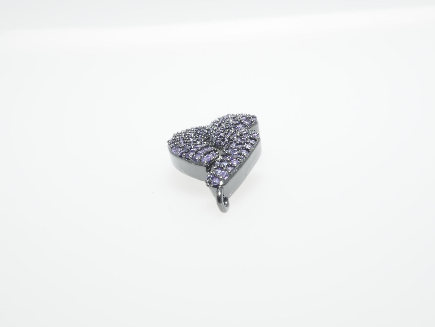 CZ Micro Pave Cobalt/Fuchsia/Violet Amethyst/Turquoise/Black Lip Connector, CZ Pave Connector Gumental, 13x30mm sku#BY032/E191