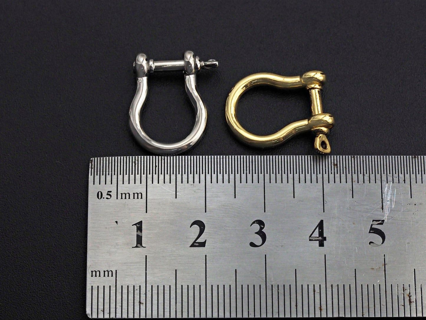 U Shape Lock Clasp, CZ Pave Clasp, Silver/Black/Rose Gold/Gold Carabiner Clasp, 15x19mm, sku#H218
