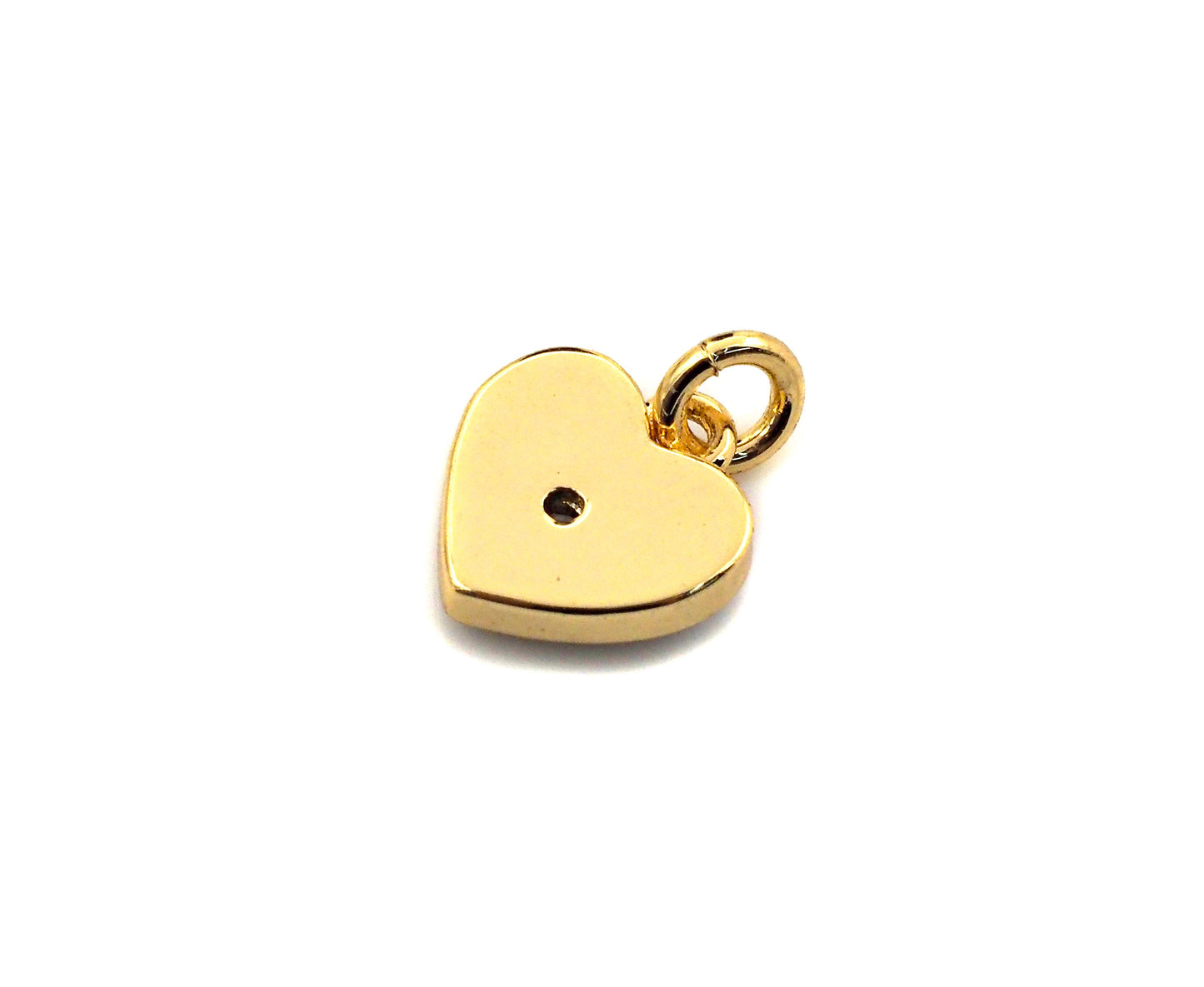Cute Enamel  Heart Charm Pendant,CZ Micro Pave Oil Drop pendant,Enamel heart pendant,Enamel Jewelry, 9mm, sku#F1058