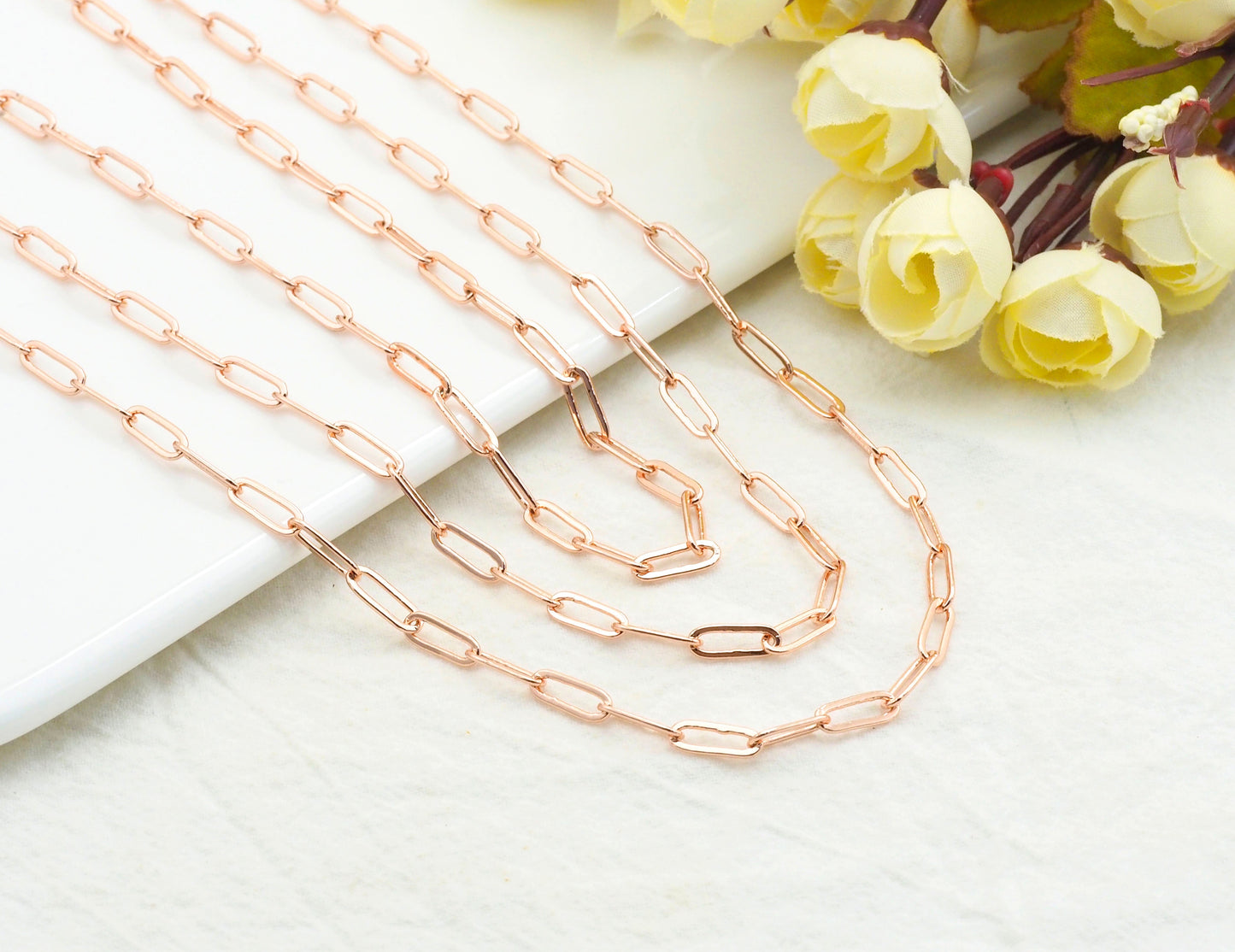 4x11mm Small Size Paper Clip Chain by Yard,SKU#E503