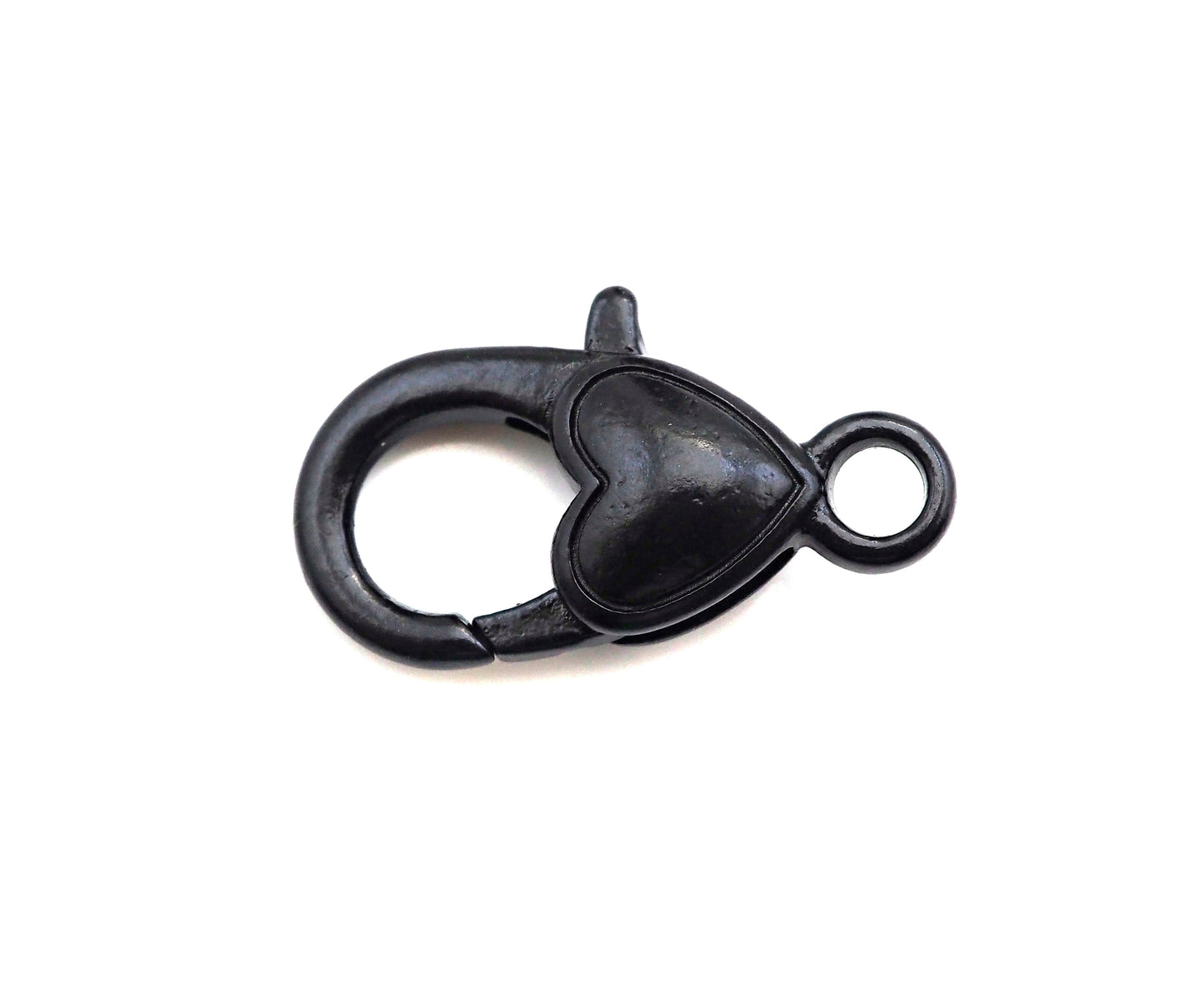 Colorful Enamel Teardrop Shape Clasp, Black/Yellow/Pink/White/Blue/Green/Brown Lobster Clasp, 11x22mm, Sku#K140