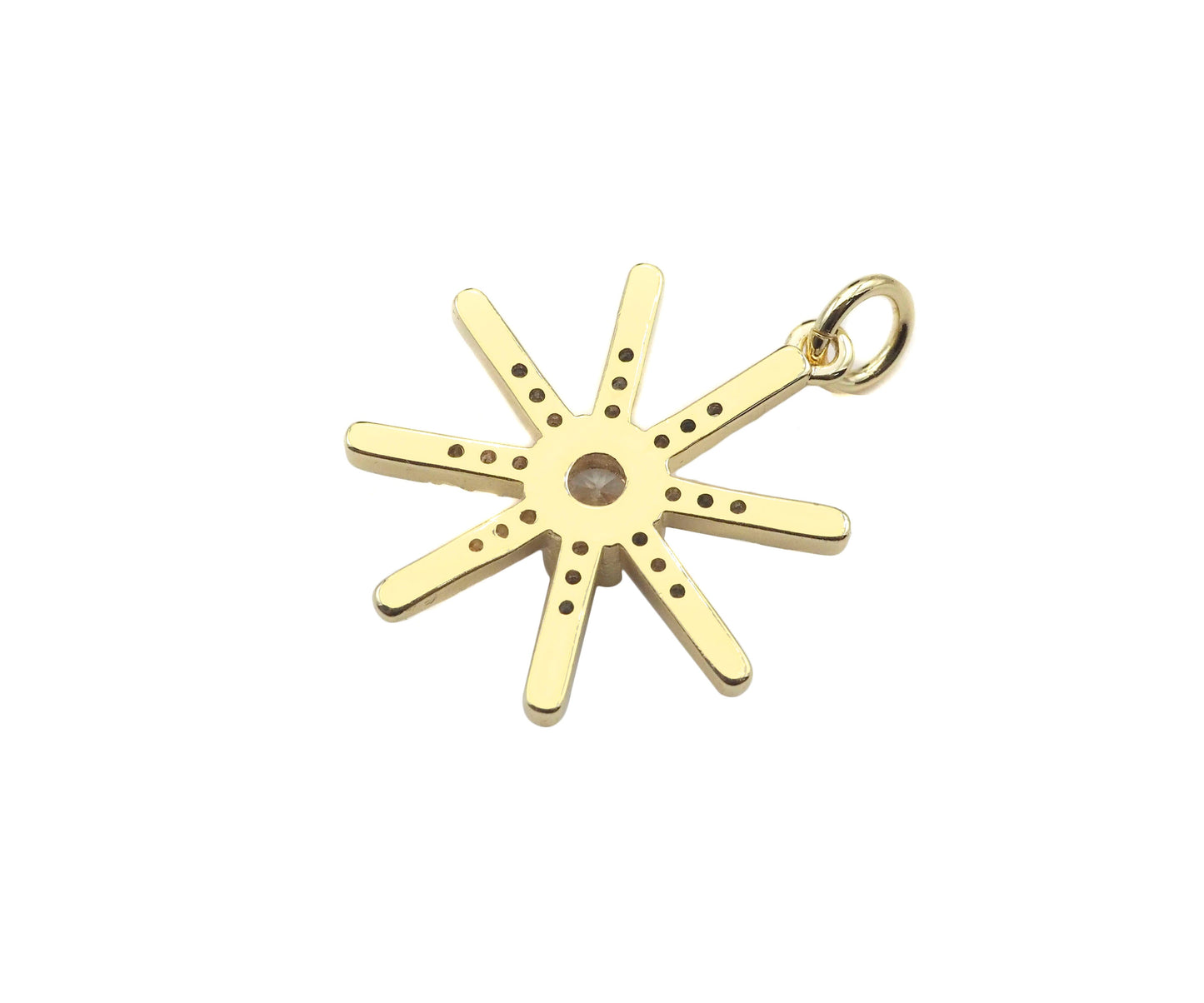CZ Micro Pave North Star Shape Pendant/Charm, 14K Gold Filled Star Charm, Necklace Bracelet Charm Pendant,18x21mm,Sku#LX01