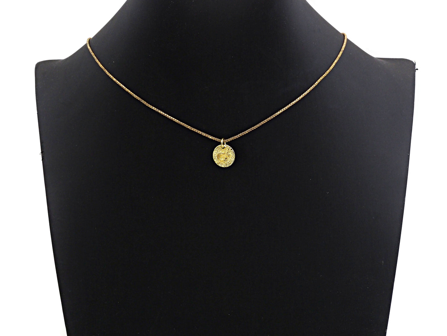 Moon Star on Disc Pendant, Embossment Coin Pendant, 24K Gold Tone,12mm, Sku#Z774