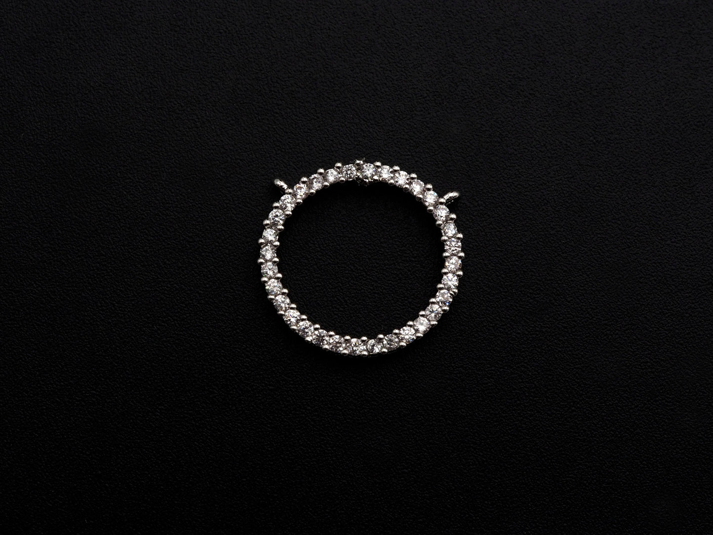 CZ Micro Pave Large Hollow out Round Ring Pendant, Cubic Zirconia Pave Pendant, Fashion Jewelry Findings, 18mm, sku#Z825