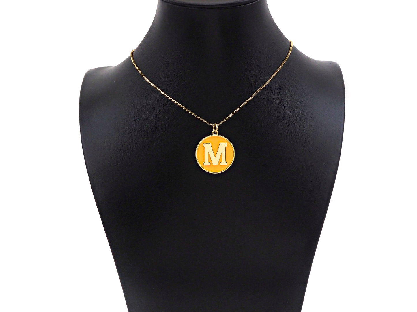 New Trendy Mustard Gold Enamel Initials Letter Charm/Pendant, Enamel Initial Alphabet Letters, Custom Naming Pendants, 25x28mm,sku#ML38