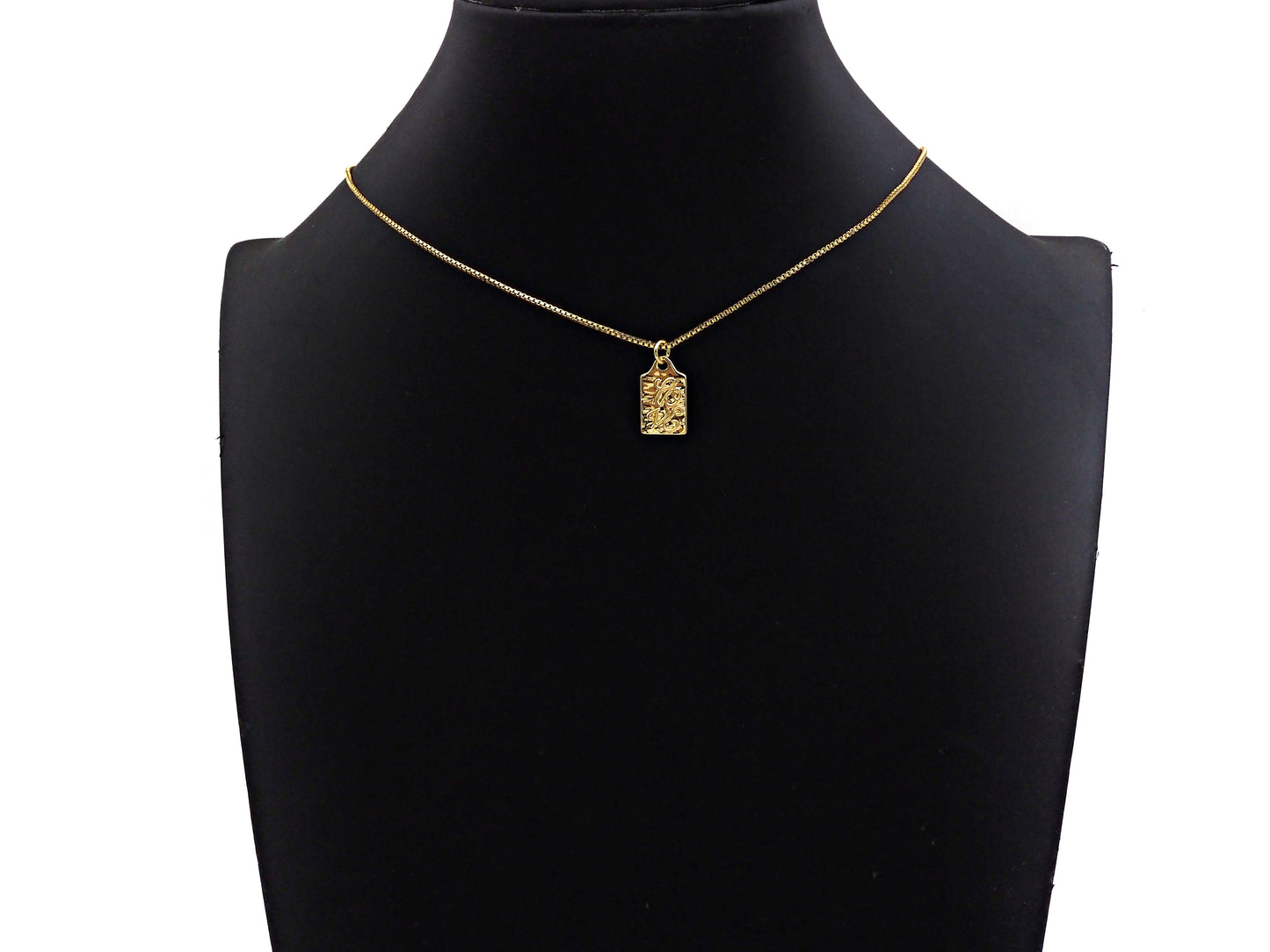 CZ Micro Pave Alphabet On Hammered Rectangle Pendant/Charm,Cubic Zirconia Charm, Necklace Bracelet Charm Pendant,10x16mm, Sku#L399