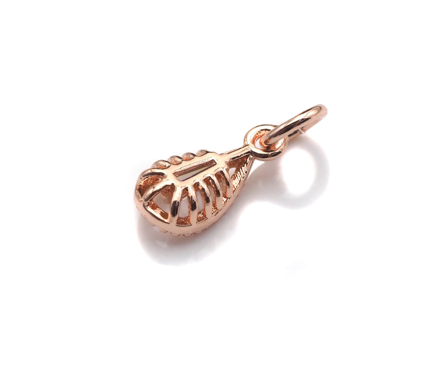 Colorful CZ Micro Pave Teardrop Shape Pendant, Fashion Jewelry Findings, Gold/Silver/Rose Gold Finish ,5x11mm,sku#Z1151