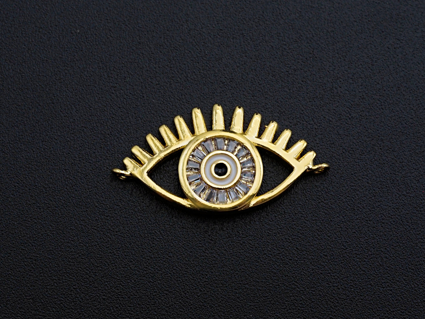 Enamel Colorful Evil Eye With Eyelash Pendant,CZ Micro Pave Oil Drop pendant,Enamel pendant,Enamel Jewelry,14x26mm,sku#Z676