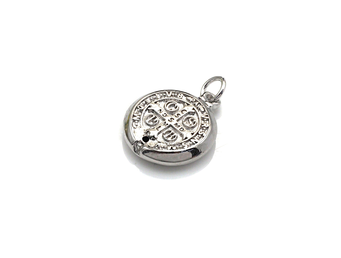 Danity Gold Jesus On Round Coin Pendant/Charm,Religion Charm, Necklace Bracelet Charm Pendant, 18x15mm, Sku#Z727