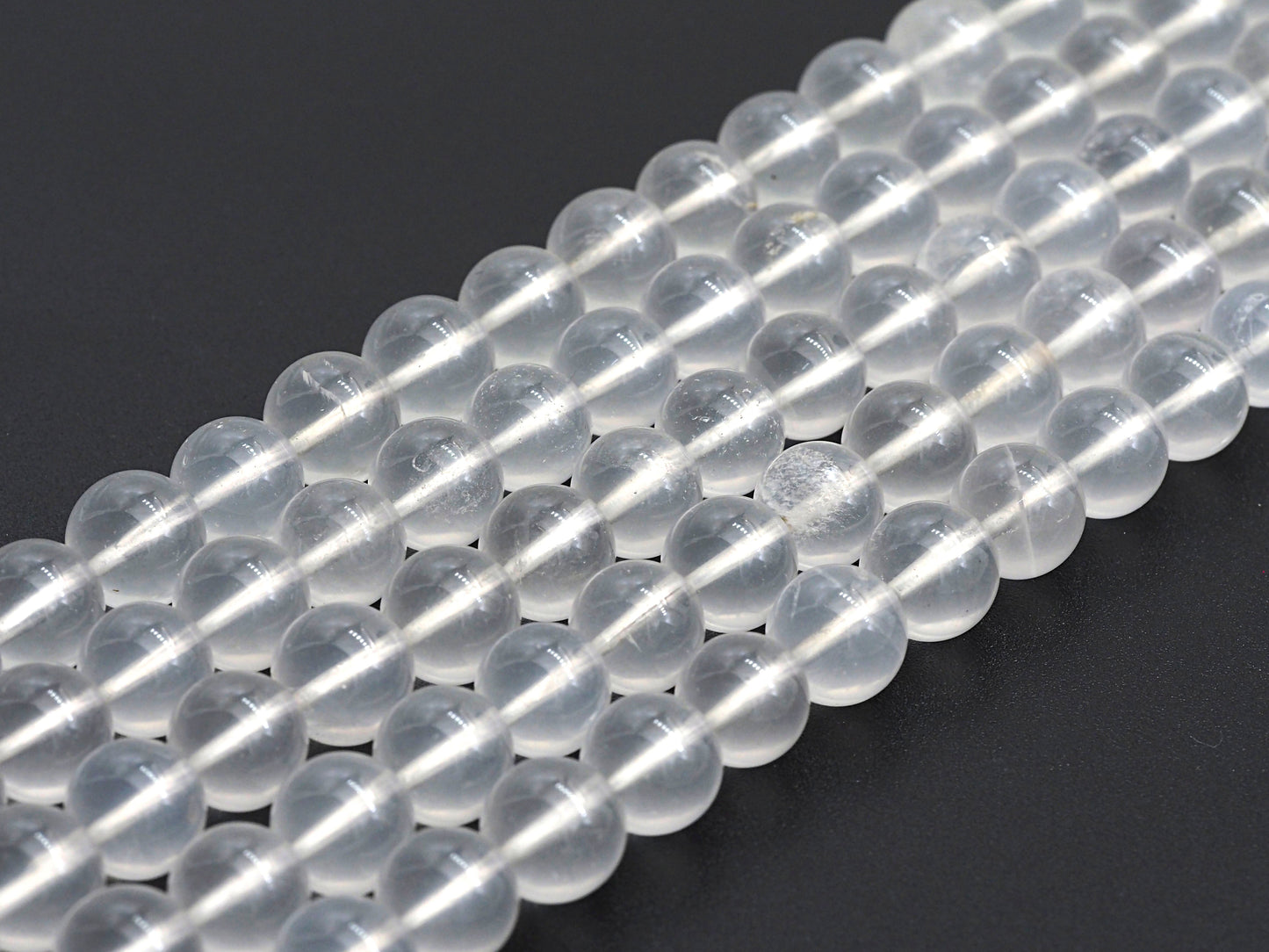 Natural Milky Quartz round smooth, 8mm/10mm/12mm, 15.5" Full Strand, sku#U609