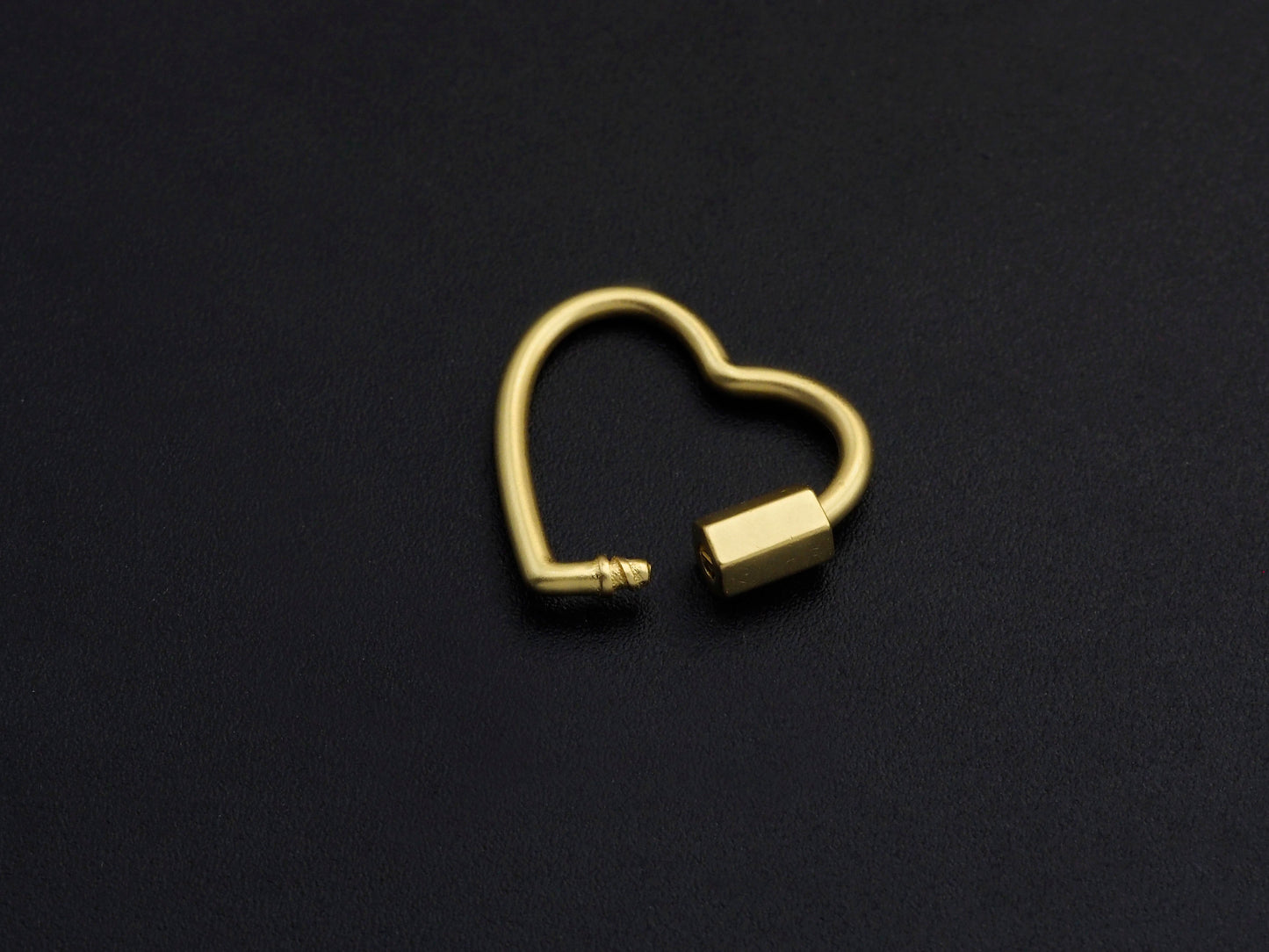 Pave Heart Shape Clasp, Black/Gold/Silver/Rose Gold Carabiner Clasp, 21mm, sku#H245