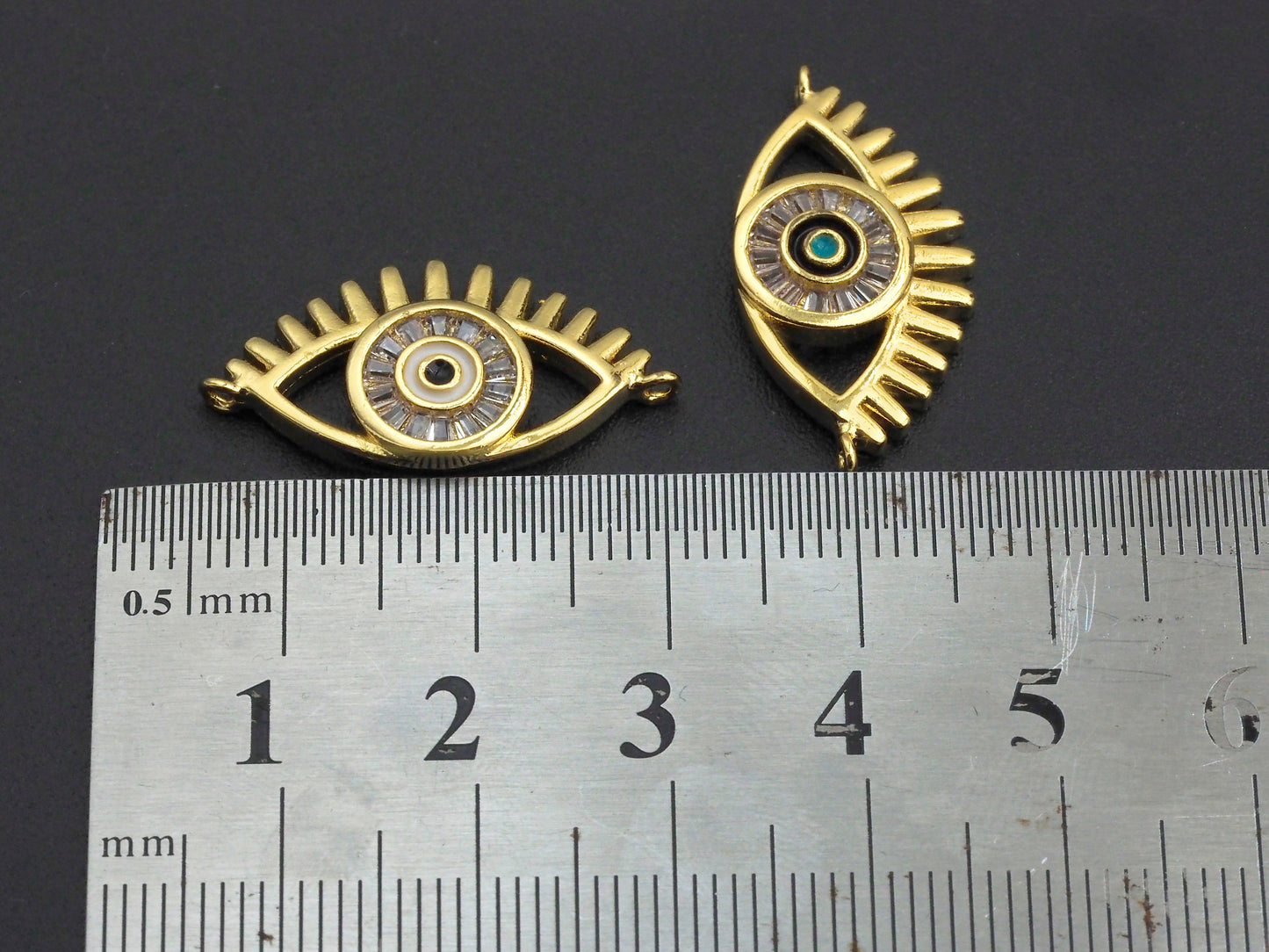 Enamel Colorful Evil Eye With Eyelash Pendant,CZ Micro Pave Oil Drop pendant,Enamel pendant,Enamel Jewelry,14x26mm,sku#Z676