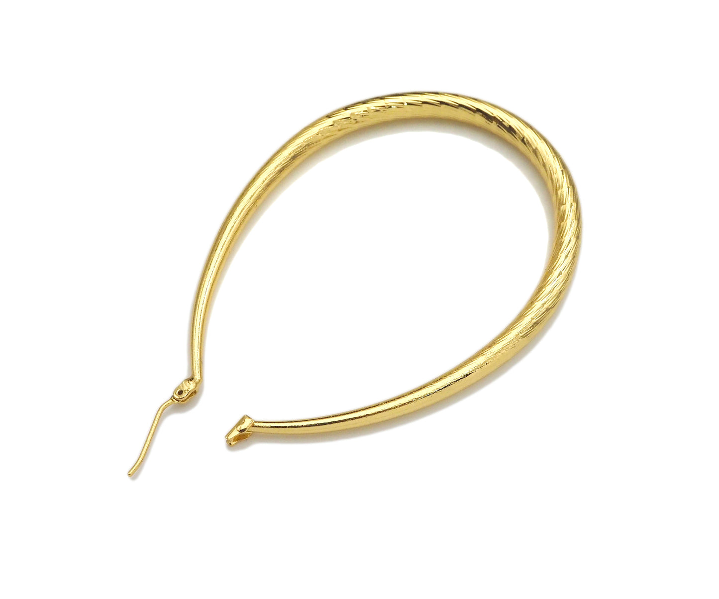 Oval Hoop Earrings, Sku#J296