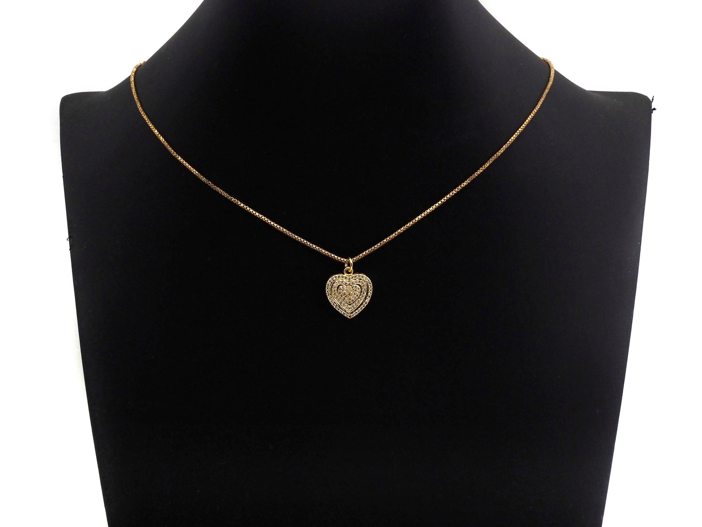 CZ Micro Pave Circled Heart Shaped Pendant/Charm, Heart Cubic Zirconia Pendant Charm, 15x22mm,sku#FH21