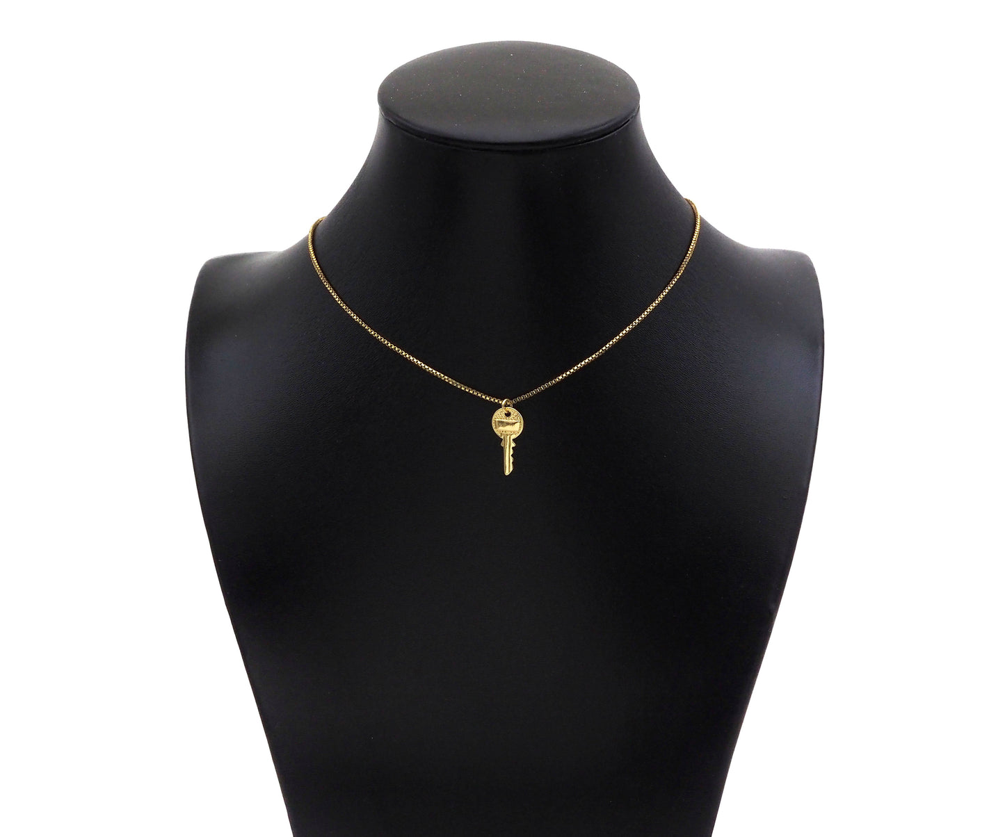 18K Gold Key Shape Pendant, Gold Charm, SKU#FH162