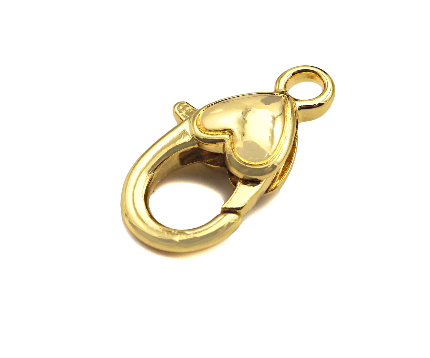 Gold/Silver/Gunmetal Sailor's Clasp, Spring Connector Clasp, Heart Connector Ring, 11x22mm, Sku#K130