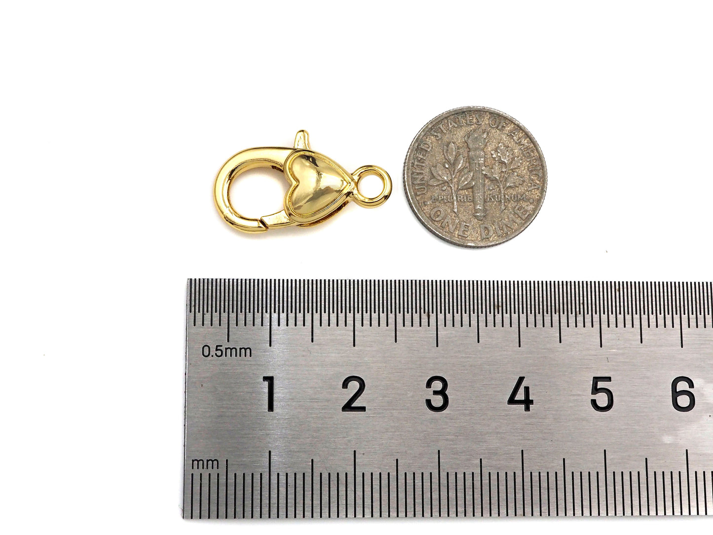 Gold/Silver/Gunmetal Sailor's Clasp, Spring Connector Clasp, Heart Connector Ring, 11x22mm, Sku#K130