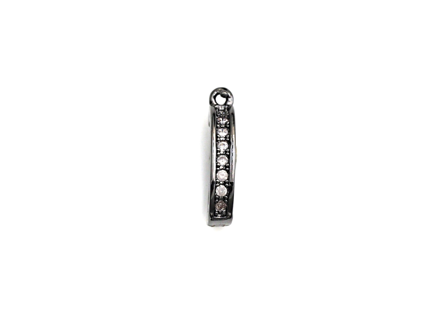 Clear CZ Micro Pave Click on Clasp, Charm add on Clasp, sku#Z782