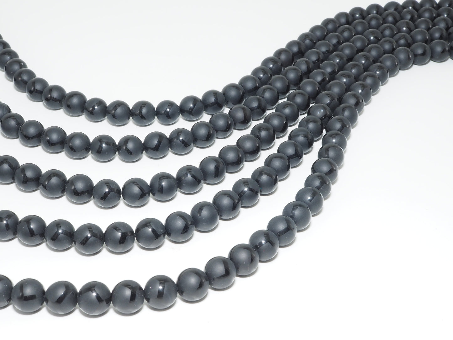 Black Onyx Matte Round Smooth with Football line Beads, 6mm/8mm/10mm/12mm Round Matte onyx, Patterned Onyx, 15.5inch strand, SKU#V16