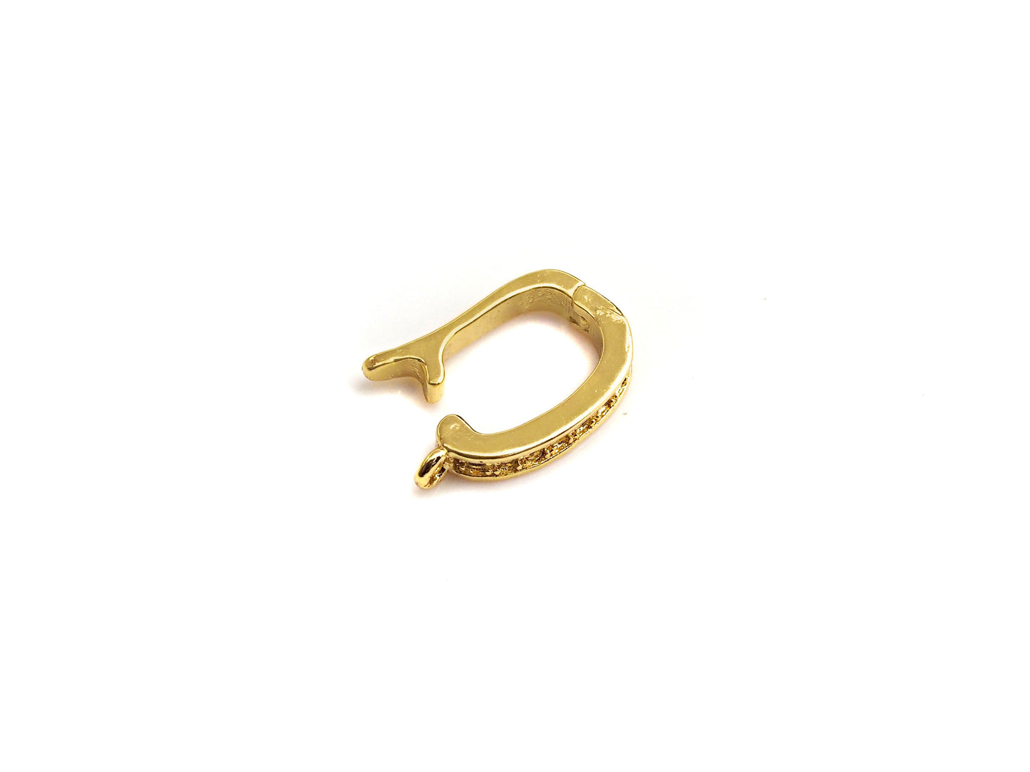 Clear CZ Micro Pave Click on Clasp, Charm add on Clasp, sku#Z782
