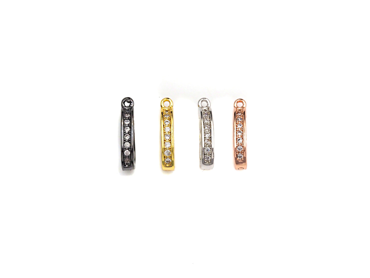 Clear CZ Micro Pave Click on Clasp, Charm add on Clasp, sku#Z782