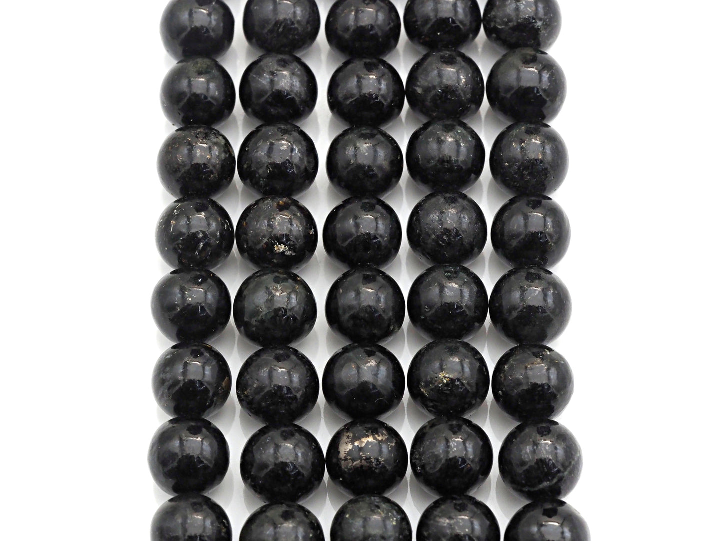 Black Mother of Pearl Beads, 6mm/8mm/10mm/12mm Round Smooth MOP, Shell Beads, Black Beads, 15.5" Full Strand, sku#U618