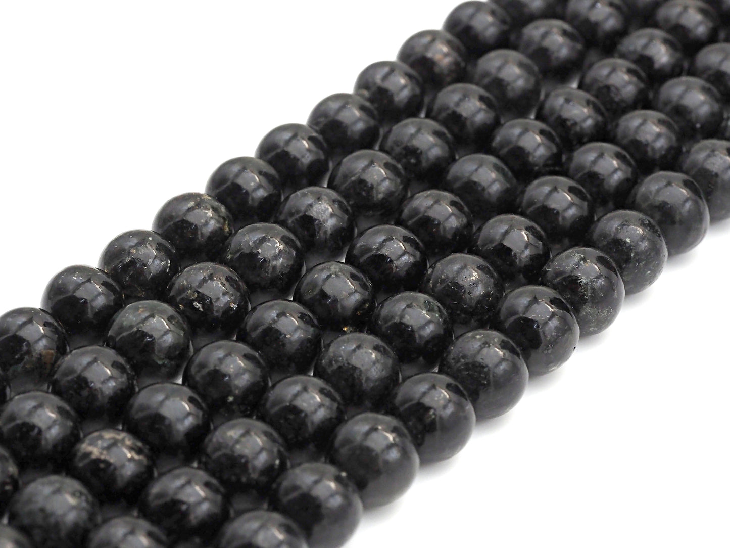 Black Mother of Pearl Beads, 6mm/8mm/10mm/12mm Round Smooth MOP, Shell Beads, Black Beads, 15.5" Full Strand, sku#U618