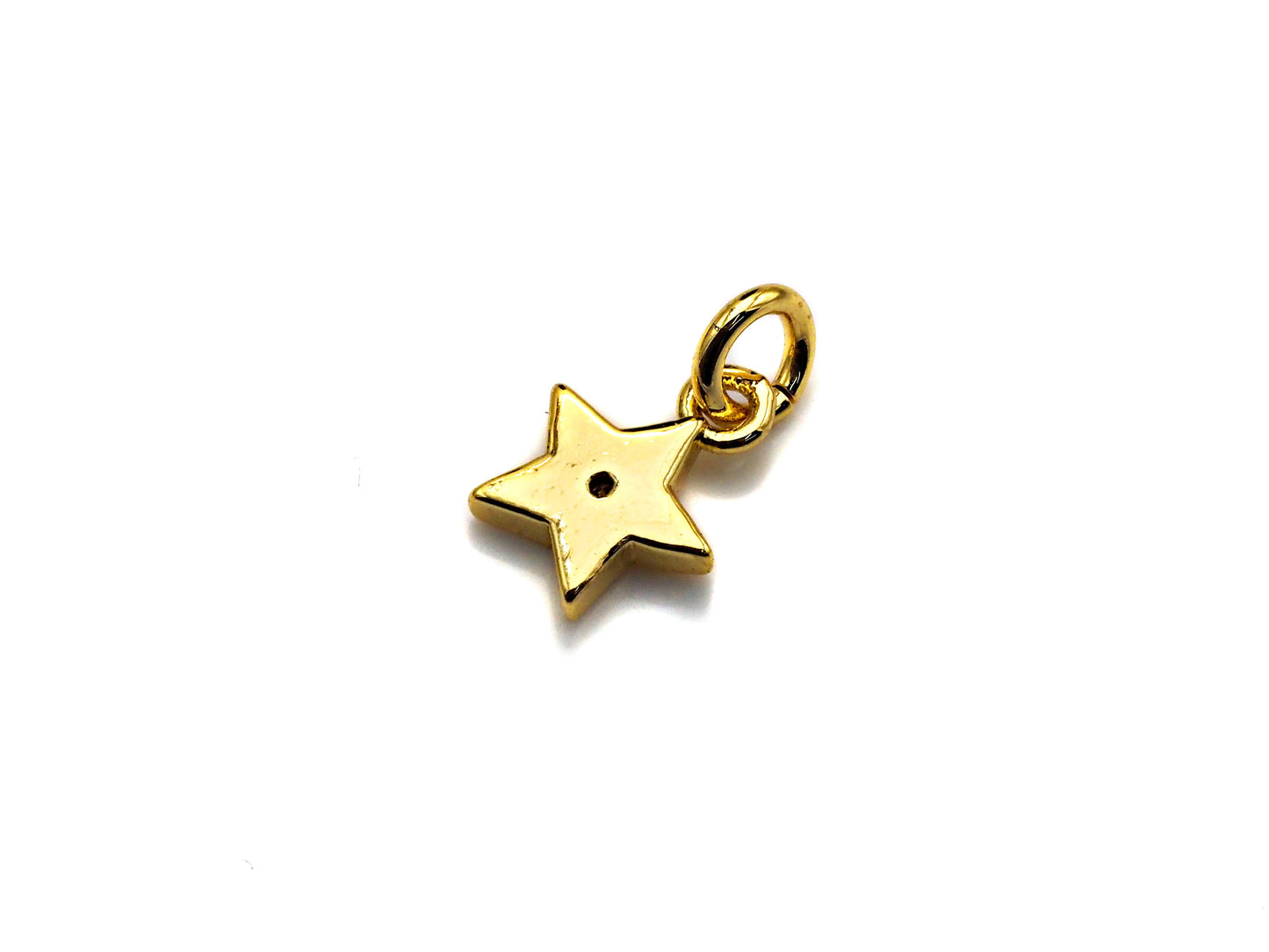 Clear CZ Micro Pave Five Point Star Shaped Pendant/Charm, Star Cubic Zirconia Pendant Charm,8x10mm,sku#Z804
