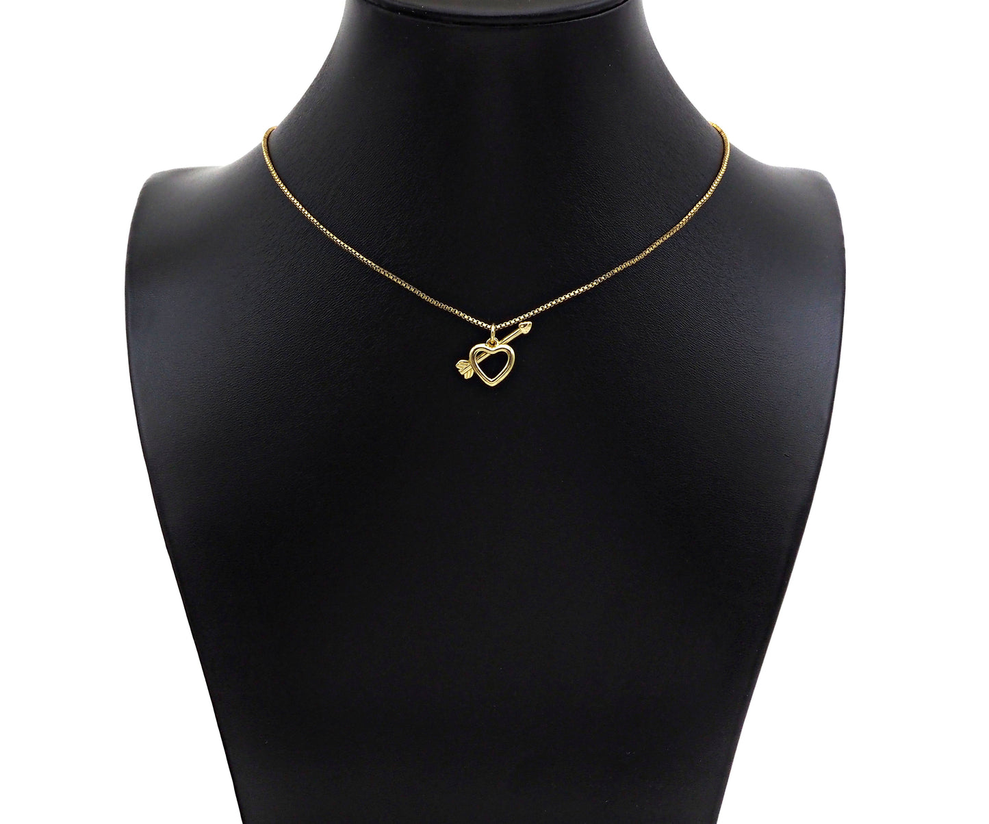18K Gold Heart With Arrows Shape Toggle Clasp, Necklace Bracelet Clasp/Connetor,20x11mm, Sku#Z1293