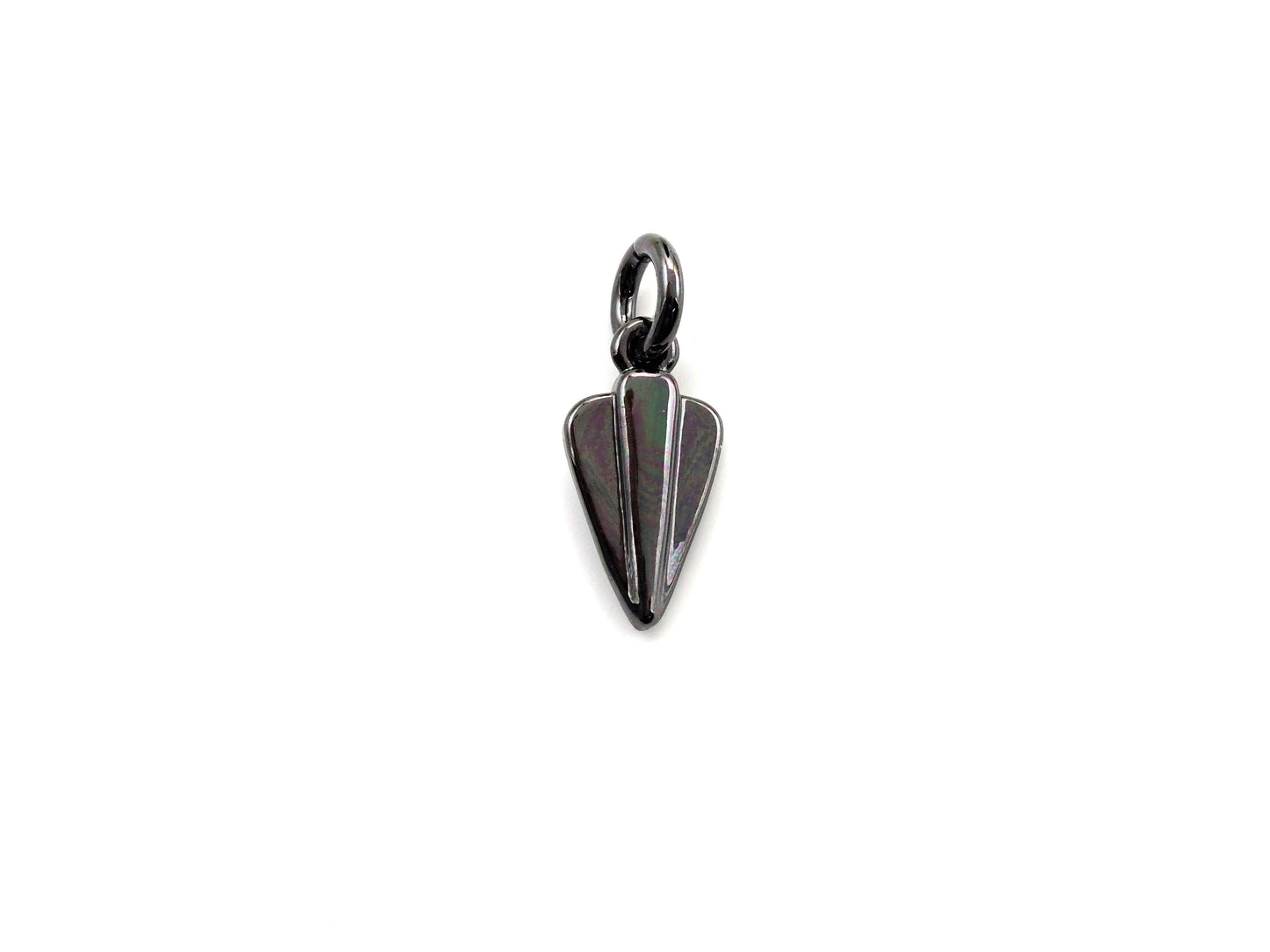 CZ Micro Pave Arrowhead Shape Pendant, Cubic Zirconia Pave Pendant/Charm, Necklace Pave Pendant, 6x13mm, sku#Z836