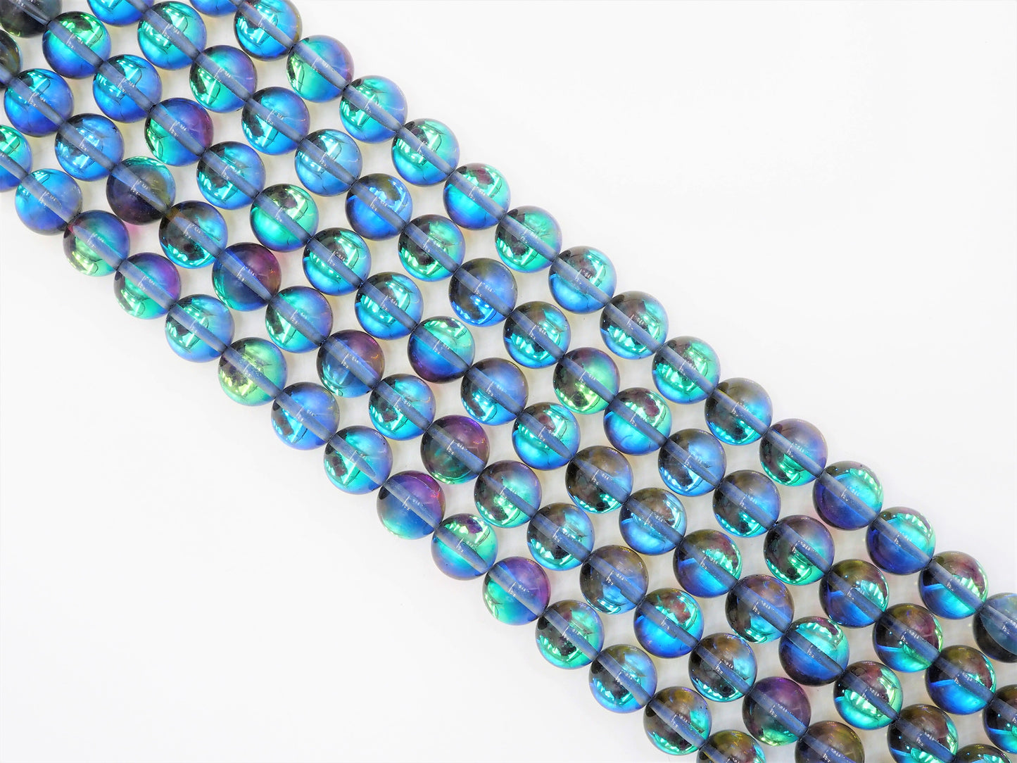 Beautiful Glossy Grey Spectrolite Quartz, Crystal Round beads, 6mm/8mm/10mm/12mm Manmade Gray Blue Moonstone beads,15.5inch strand, SKU#U290