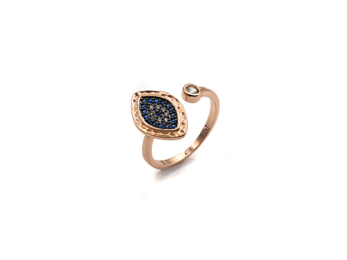 Colorful CZ Evil Eye Ring, Sku#Z789C