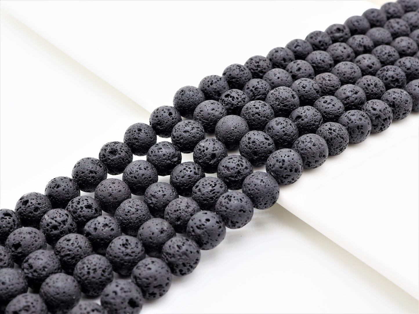 Wholesale Black Lava Round Beads, 4mm/6mm/8mm/10mm/12mm/14mm