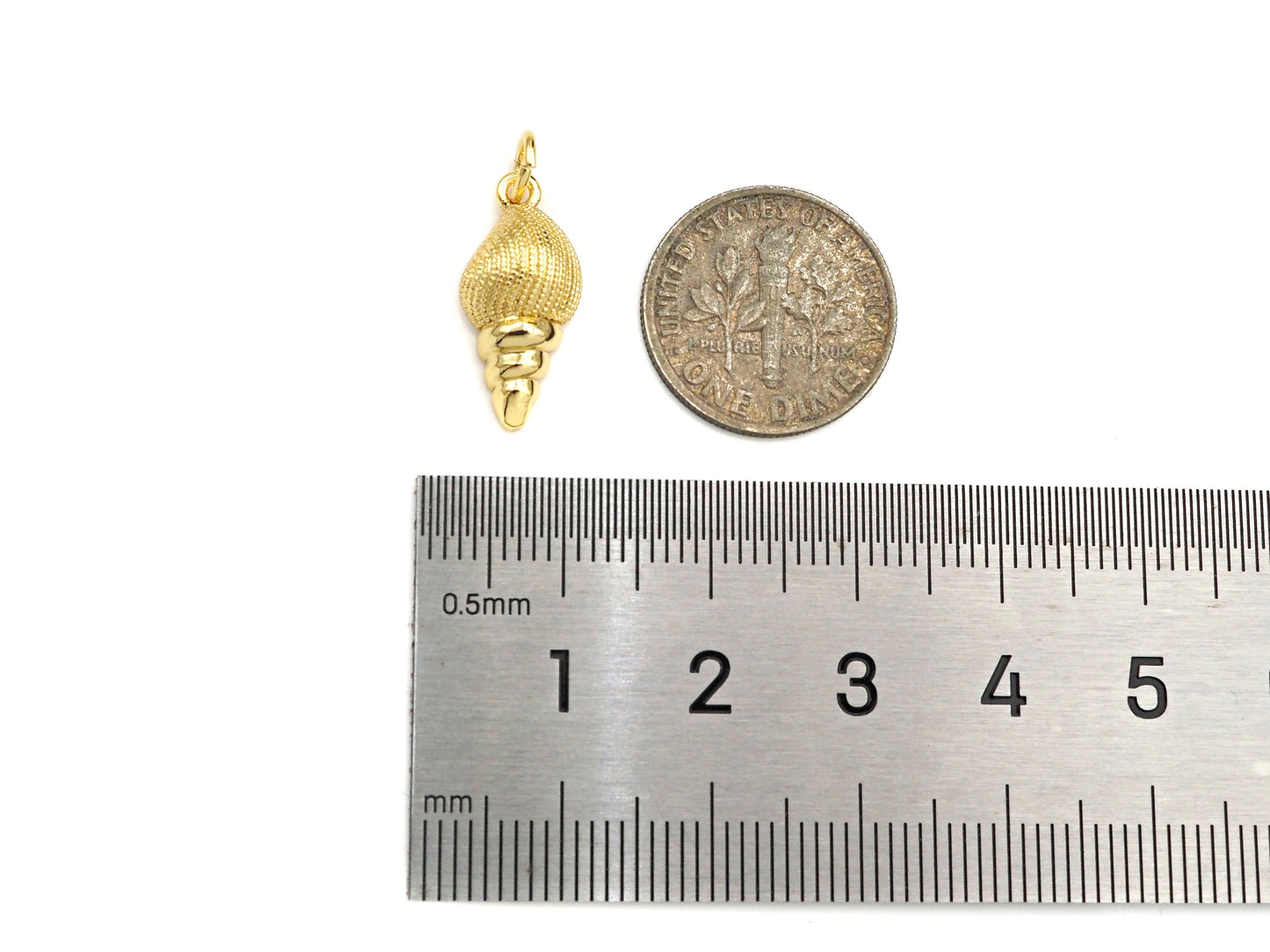 CZ Micro Pave Sea Snail Pendant/Charm, sku#L412