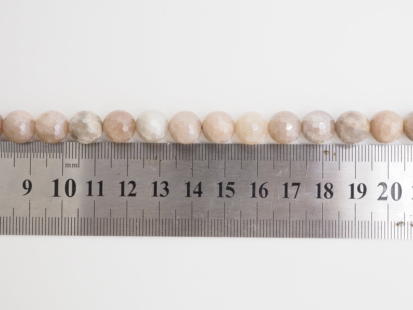Quality Plated Natural Moonstone 6mm/8mm/10mm/12mm beads, Round Faceted Peach Gray Moonstone Gemstone Beads, 15.5inch strand, SKU#U284