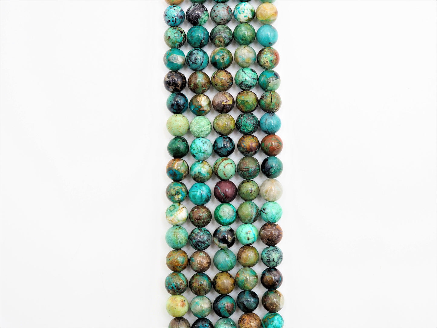 Quality Natural Chrysocolla beads, Round Smooth 6mm/8mm/10mm/12mm Natural Blue Brown Gemstone beads,15.5inch strand, SKU#U297