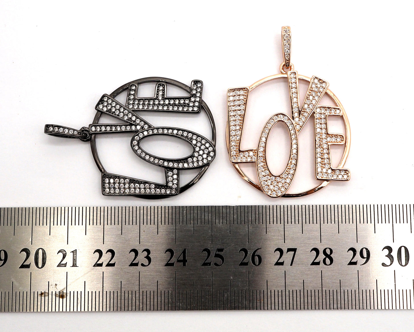 CZ Micro Pave Large LOVE Round Pendant with bail,35x39mm, Cubic Zirconia Love Pave Pendant Beads, Pave Pendant, SKU#F514