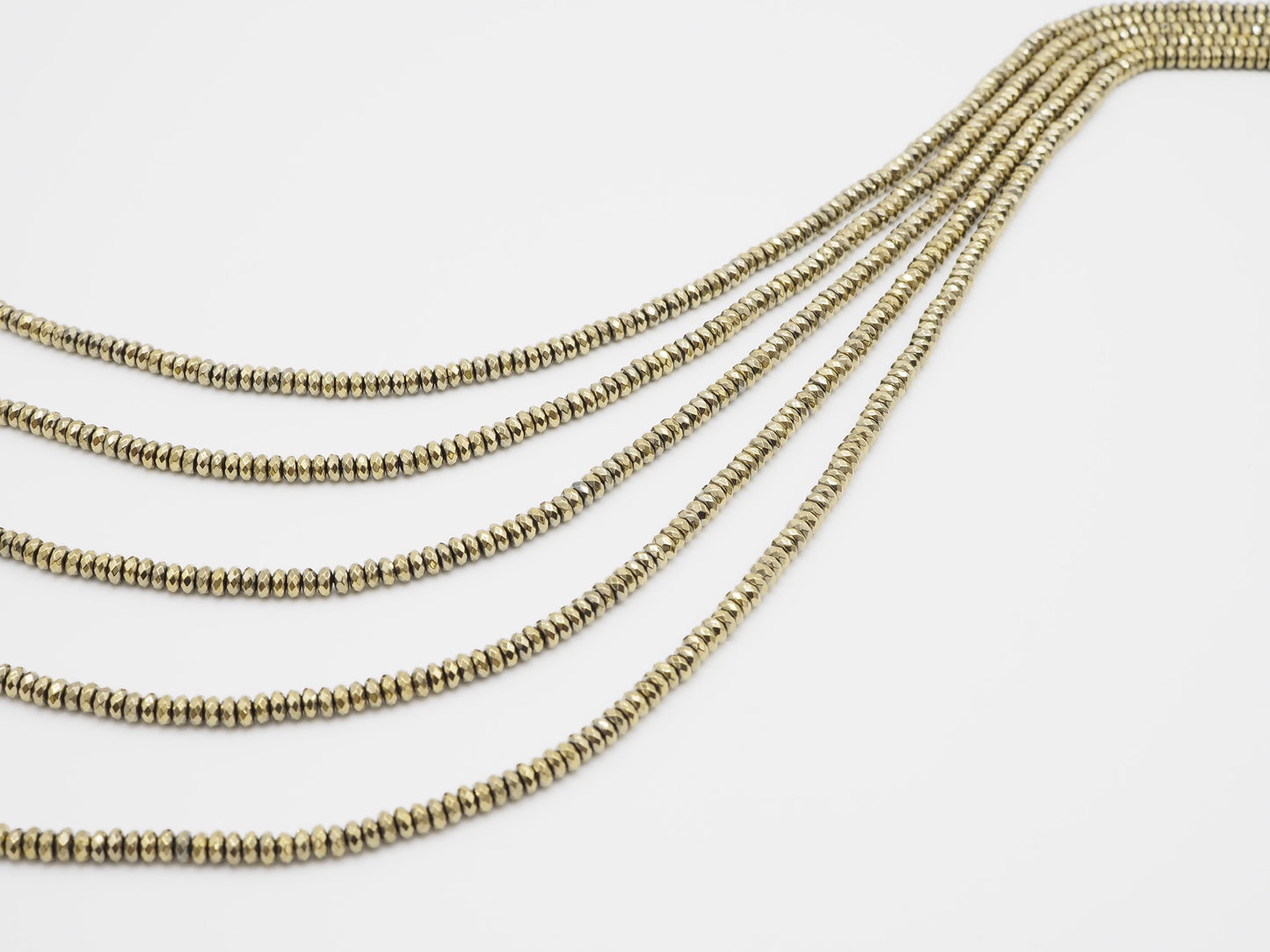 Quality Natural Pyrite Color Hematite,Rondelle Faceted Beads, sku#S95