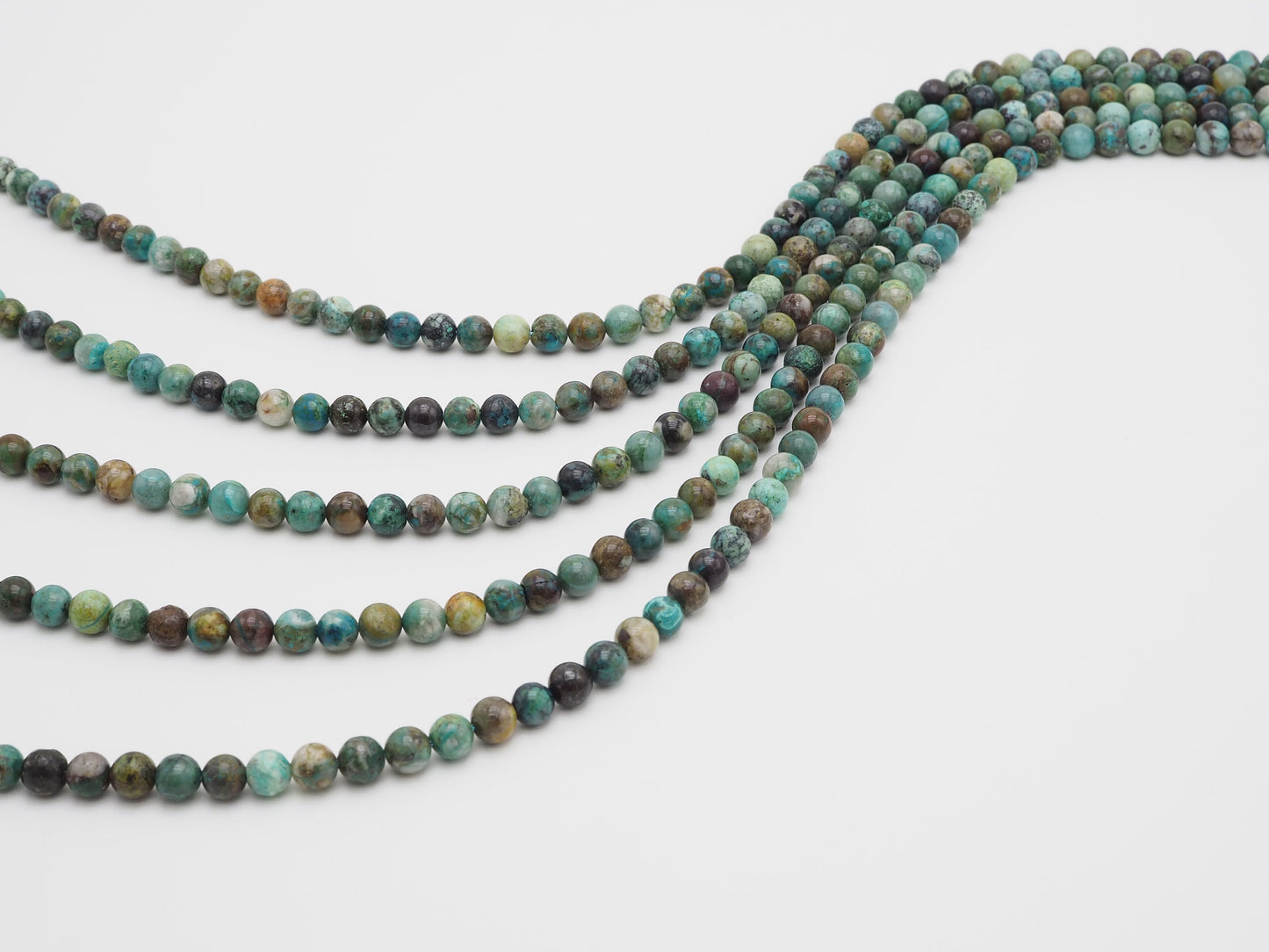 Quality Natural Chrysocolla beads, Round Smooth 6mm/8mm/10mm/12mm Natural Blue Brown Gemstone beads,15.5inch strand, SKU#U297