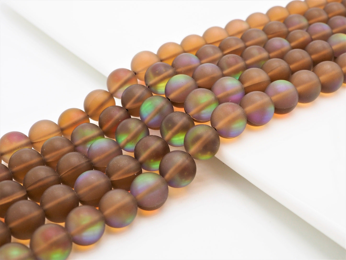 Beautiful Matte Brown Spectrolite Quartz, High Quality Crystal Round beads, 6mm/8mm/10mm/12mm,15.5inch strand, SKU#U293