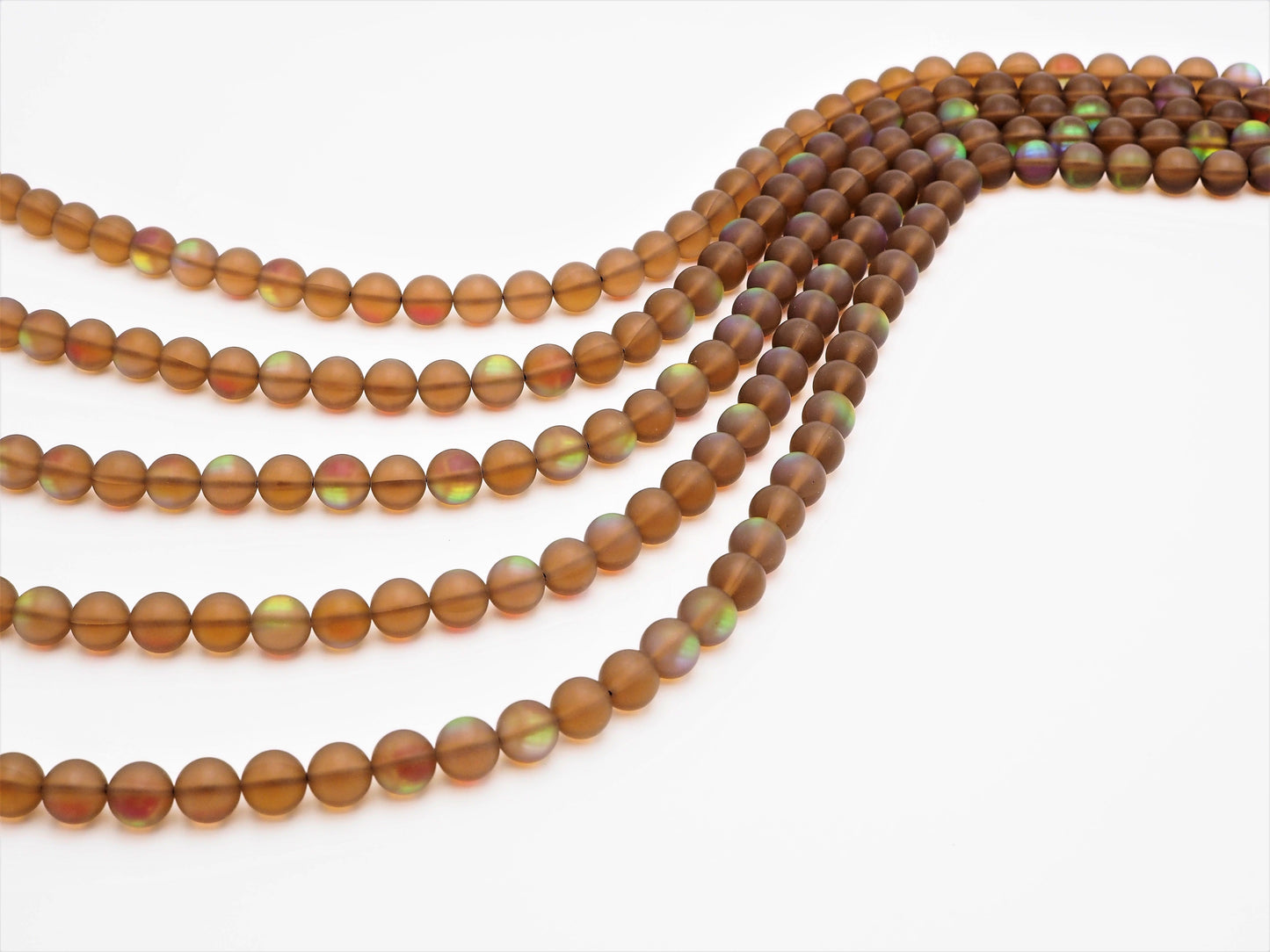 Beautiful Matte Brown Spectrolite Quartz, High Quality Crystal Round beads, 6mm/8mm/10mm/12mm,15.5inch strand, SKU#U293