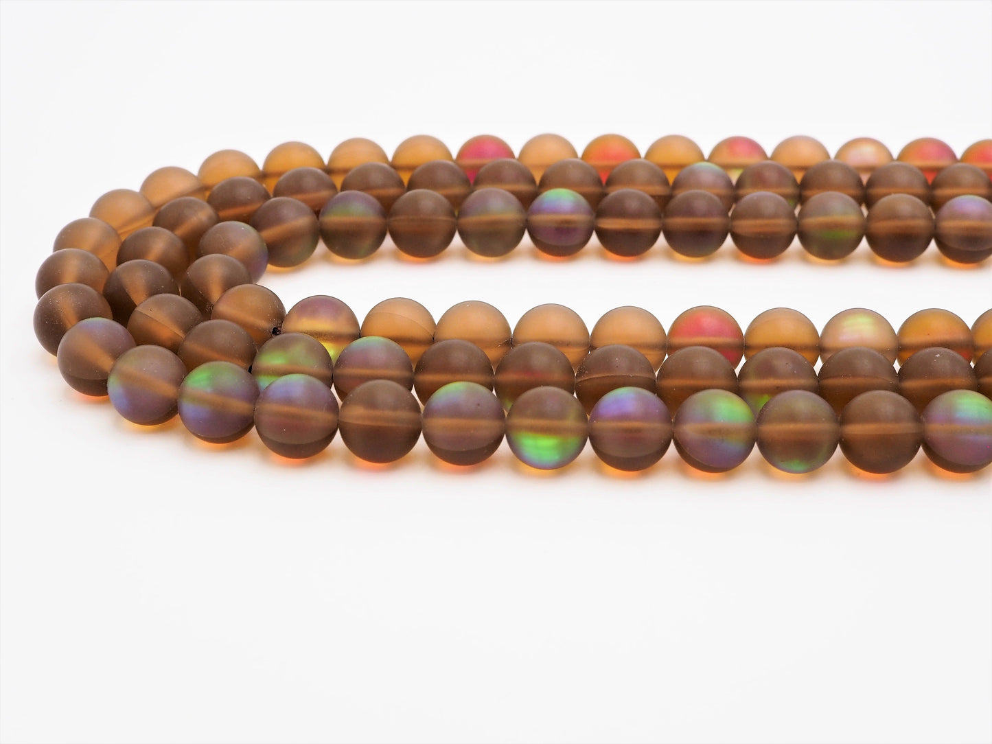 Beautiful Matte Brown Spectrolite Quartz, High Quality Crystal Round beads, 6mm/8mm/10mm/12mm,15.5inch strand, SKU#U293