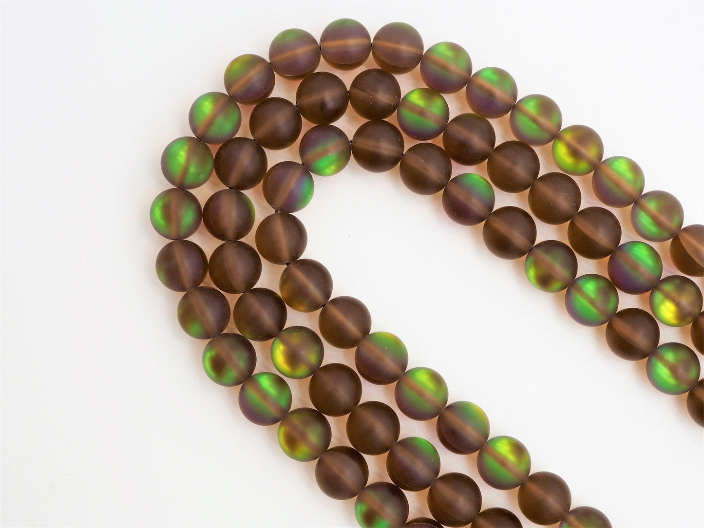 Beautiful Matte Brown Spectrolite Quartz, High Quality Crystal Round beads, 6mm/8mm/10mm/12mm,15.5inch strand, SKU#U293