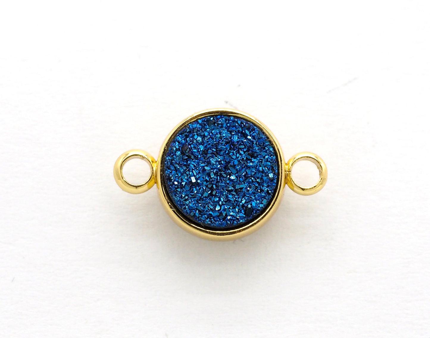 Gold/Silver Mystic Drusy Round Connector, sku#V24C