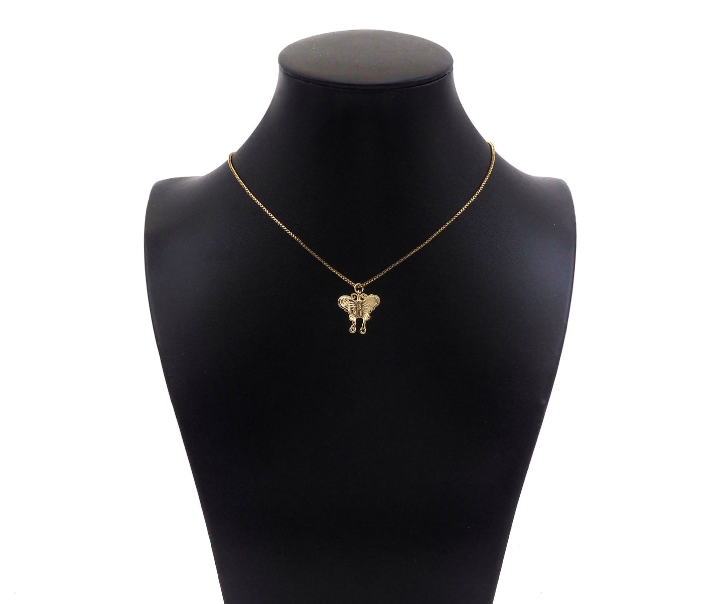 Gold Filled Double Butterfly Shape Pendant, 14K Gold Filled Butterfly Charm, Necklace Bracelet Charm Pendant, 18x16mm, Sku#ZX24