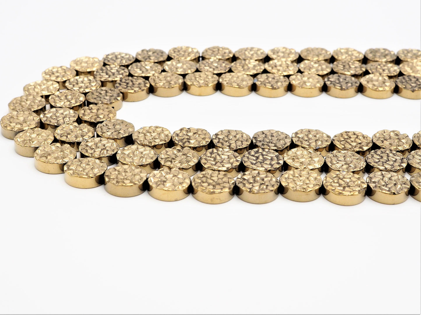 Natural Gold Druzy Style Hematite Beads, S101