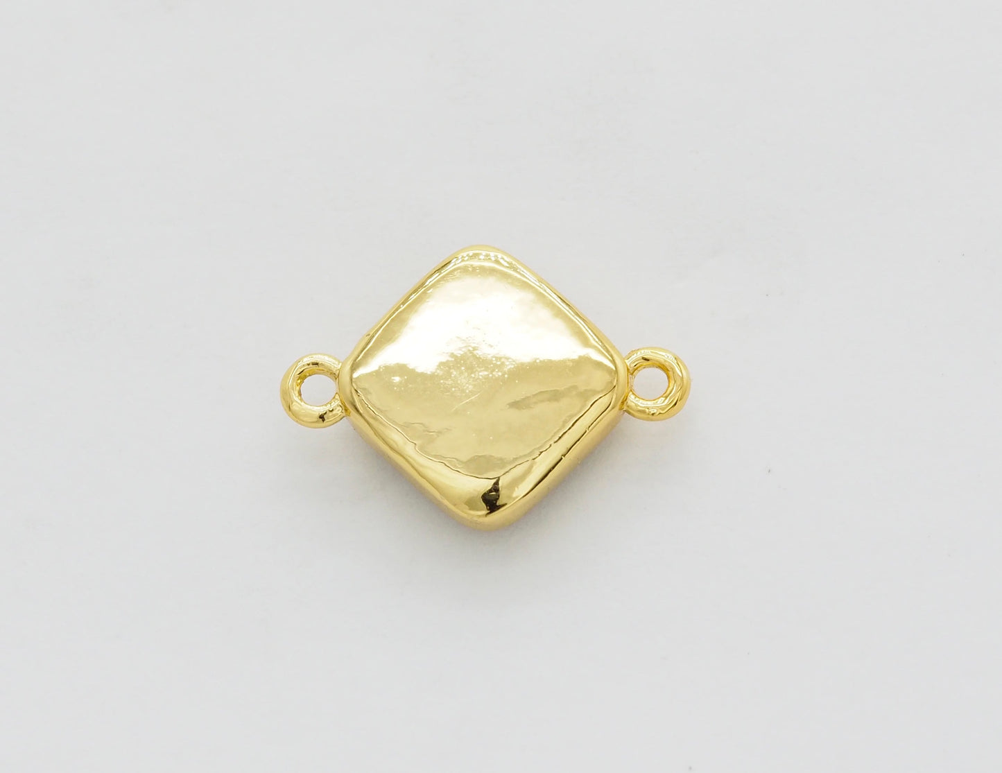 Mystic Drusy Diamond Shape Bezel Connector Beads, Bezel Druzy Charm, Gold/Silver finish,Pink/Black/Silver/White/Blue, 12x16mm,SKU#V30