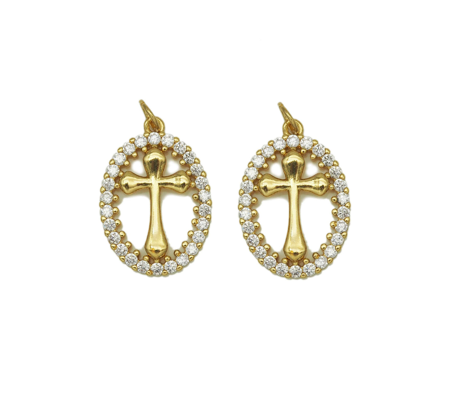 CZ Cross Charm, Sku#JL89