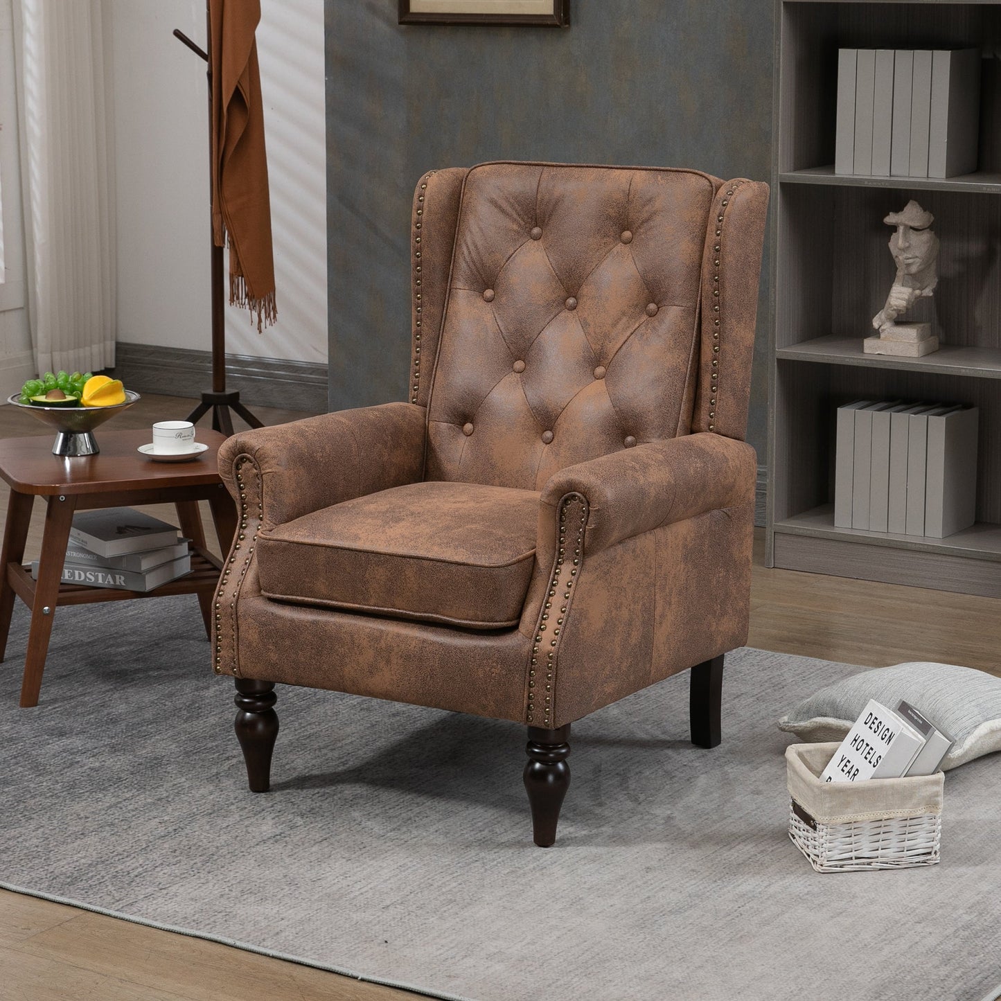 Wood Frame Armchair - Modern Accent Chair